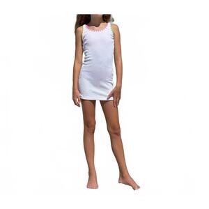 NEW NESSI BYRD bernetta jersey beach dress in white